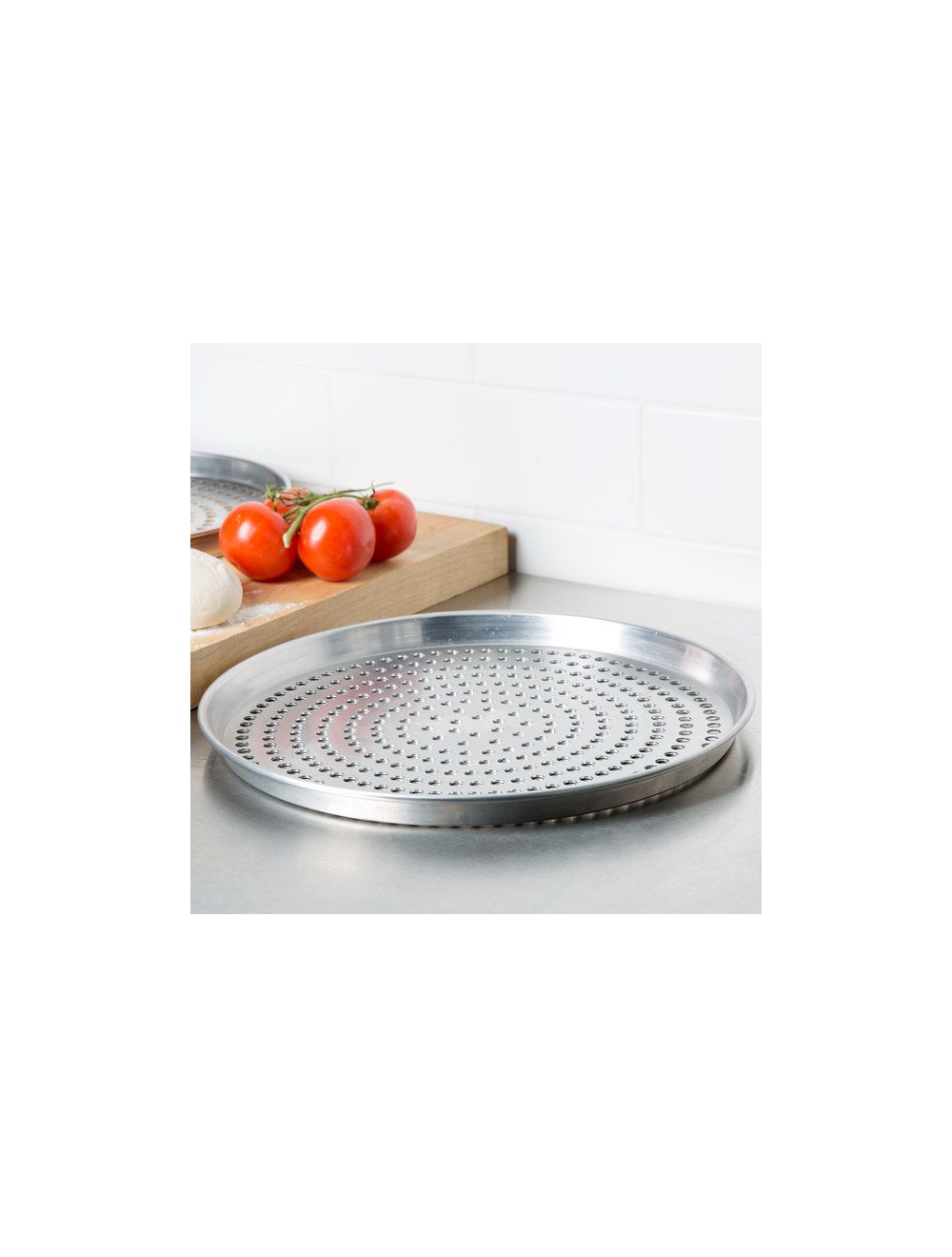 Super Perforated Heavy Weight Aluminum Tapered / Nesting Pizza Pan